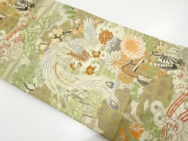 JAPANESEKIMONO / ANTIQUE PHOENIX / CHRYSANTHEMUM / PLUM / BRIDGE PATTE